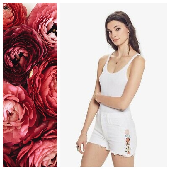 MOTHER Pants - Mother The Dutchie Short Fray Almost Innocent Size 25